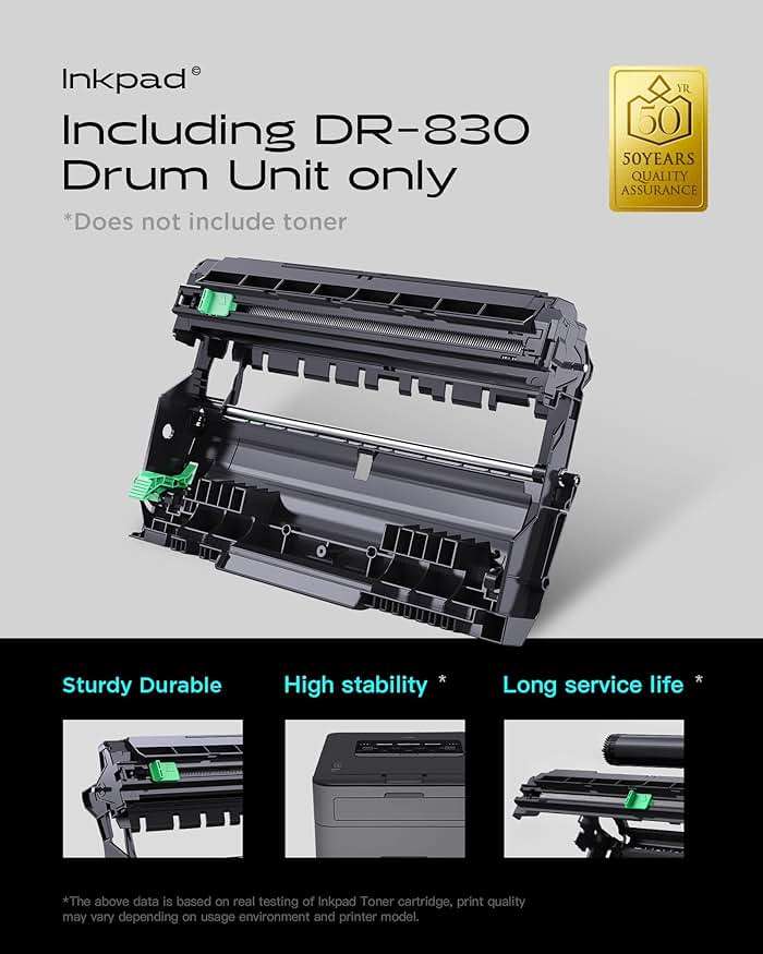 DR830 Drum Unit Replacement for Brother DR-830 830 to use with HL-L2460DW DCP-L2640DW HL-L2480DW MFC-L2807DW MFC-L2820DW MFC-L2820DWXL Printers (1 Pack, No Toner) - Image 5