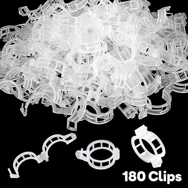 180 Pcs Plant Support Clips, Clear Plastic Trellis Clips, Garden Clips, Vegetable Clips, Vine Tomato Clips for Plants Support, Plant Clips for Climbing Plants to Grow Upright & Healthier - RamPro - Image 8