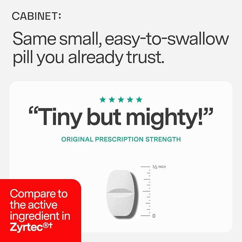 Cabinet: Cetirizine Hcl 10mg Allergy Relief Tablets | Non-Drowsy Antihistamine for 24-Hour Indoor & Outdoor (Aluminum - 300 Count) - Image 4