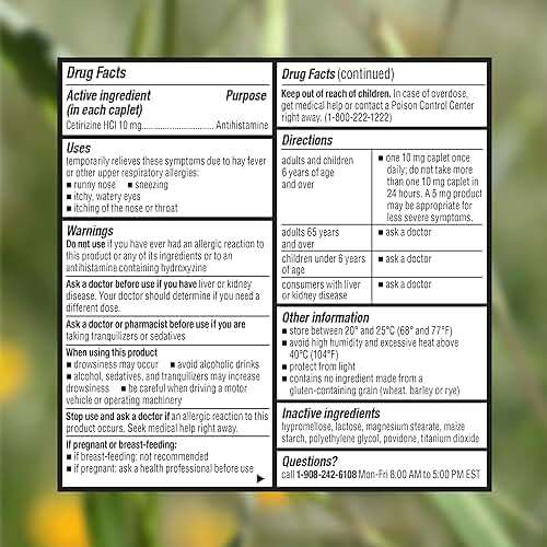 Cabinet: Cetirizine Hcl 10mg Allergy Relief Tablets | Non-Drowsy Antihistamine for 24-Hour Indoor & Outdoor (Aluminum - 300 Count) - Image 9