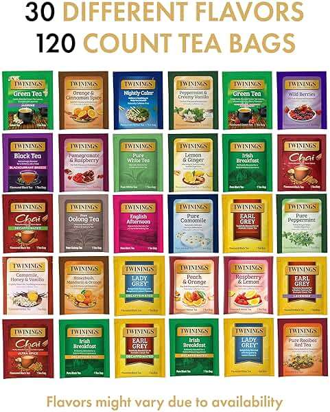 Twinings Tea Bags Sampler Assortment Variety Pack (120 Count) 30 Different Flavours Tea Lovers: Her, Him, Women, Men, Couples, Family, Friends, Coworkers - Image 2