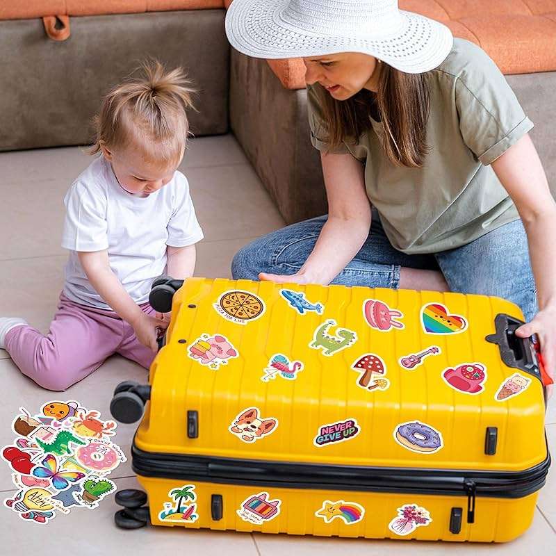 RINOLY 100 PCS Water Bottle Stickers for Kids, Cute Sticker for Girls,Stocking Stuffers Waterproof Vinyl Kawaii Stickers for Water Bottles,Skateboard,Laptop,Girls Boys Classroom Prizes - Image 2