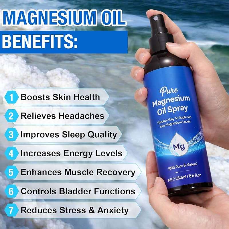 Magnesium Oil Spray 8.6Fl Oz, Pure Magnesium Spray for Feet, Body and Skin, Topical Mg Oil, Easy to Absorb - Image 8