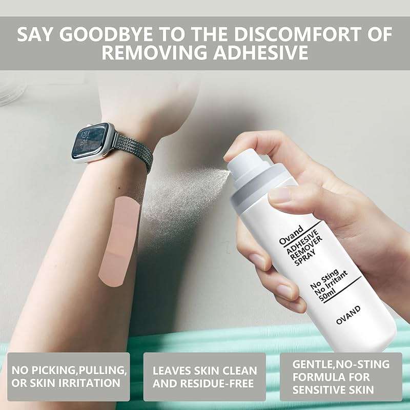 Adhesive Remover Spray,No Sting Medical Adhesive Remover for Skin,Ideal for Ostomy Patients,Sensitive Skin and Bandage Removal,Alcohol Free,50 ml - Image 3