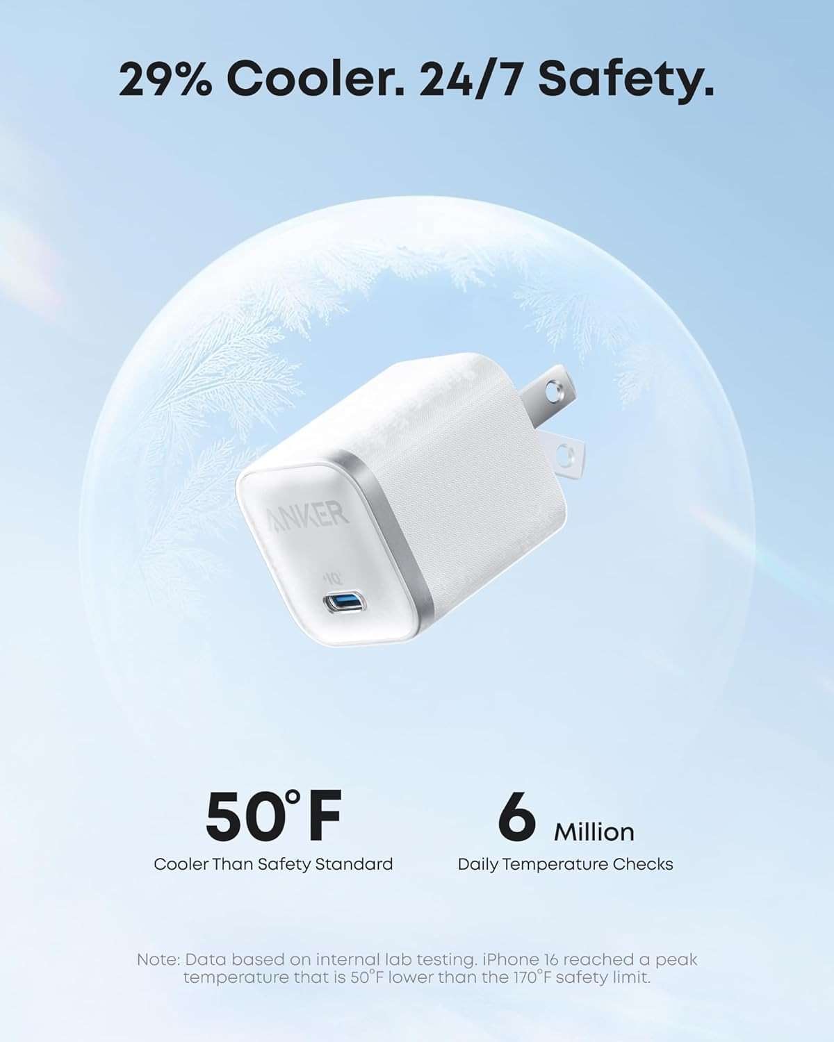 Anker iPhone Charger Fast Charging, 45W Type C Charger with 6 FT Fast Charging Cable, Compact and Foldable Plug USB C Charger Block for iPhone 17 Series, MacBook, Pixel 9, iPad and More - Image 4