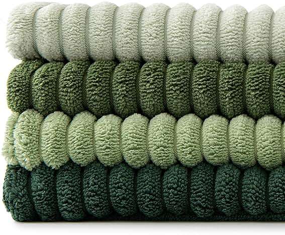 MIULEE Spring Green Decorative Throw Pillow Covers 18x18 Inch Set of 4 Boho Farmhouse Cushion Covers Mordern Nordic Pillow Cases Soft Corduroy Gradient Home Decor for Couch Sofa Living Room Bed - Image 8