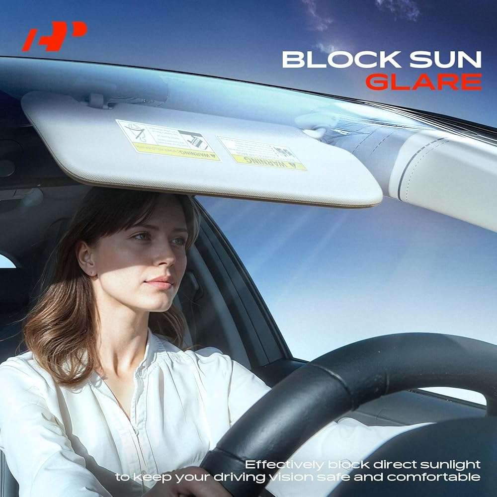 A-Premium Passenger Right Side Sun Visor Compatible with Nissan Sentra 2013 2014 2015 2016 2017 2018 2019, with Vanity Mirror, with Sliding Sun Sisor Sxtension, Gray - Replaces 964003SG8A, 96400-3SG8A - Image 4