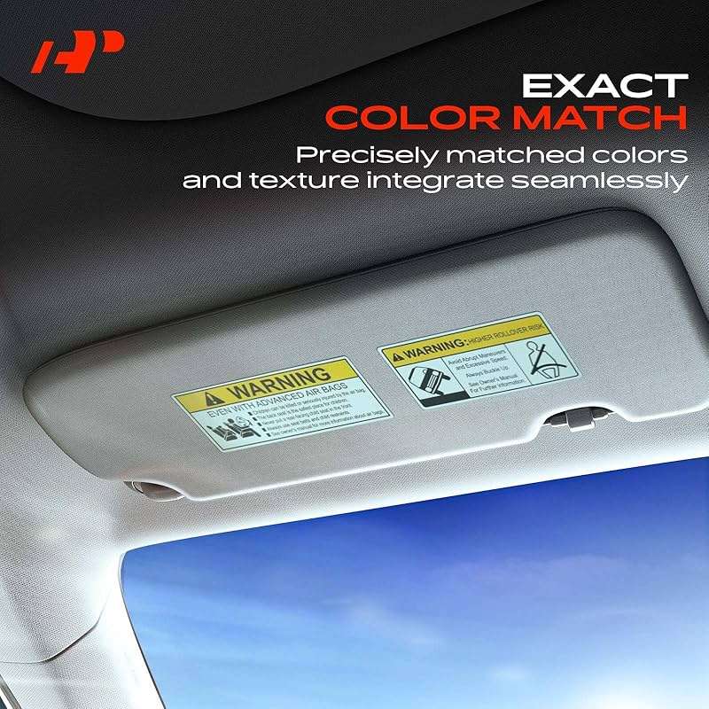A-Premium Passenger Right Side Sun Visor Compatible with Nissan Sentra 2013 2014 2015 2016 2017 2018 2019, with Vanity Mirror, with Sliding Sun Sisor Sxtension, Gray - Replaces 964003SG8A, 96400-3SG8A - Image 5