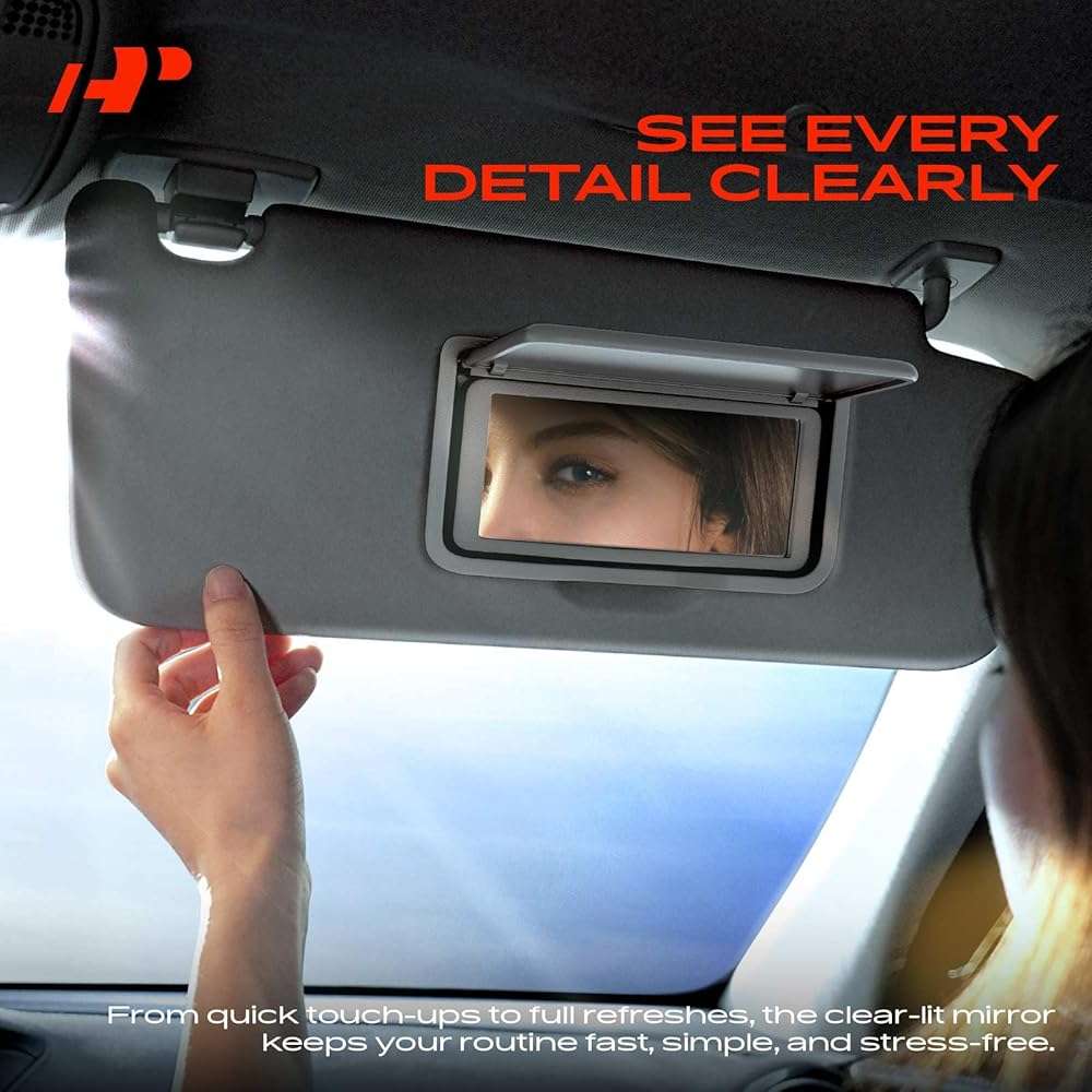 A-Premium Passenger Right Side Sun Visor Compatible with Nissan Sentra 2013 2014 2015 2016 2017 2018 2019, with Vanity Mirror, with Sliding Sun Sisor Sxtension, Gray - Replaces 964003SG8A, 96400-3SG8A - Image 6