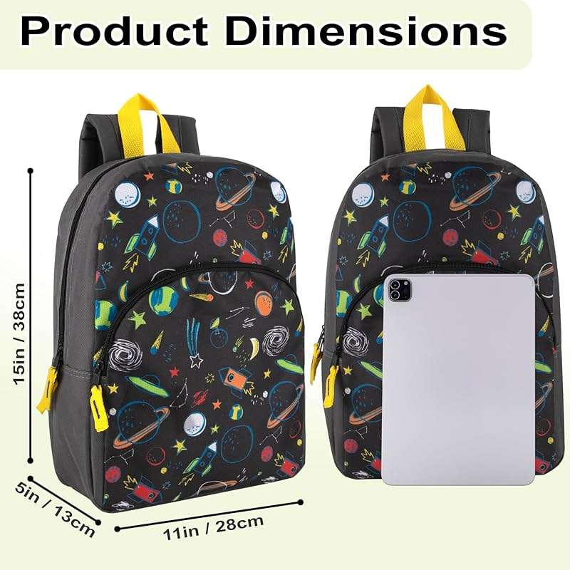 Trail maker 15 Inch Kids Backpacks for Boys & Girls | Preschool, Kindergarten, Elementary School Backpacks with Adjustable, Padded Straps (Stellar Space) - Image 6