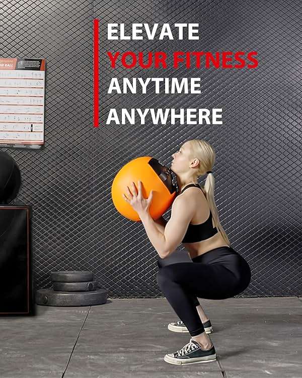 Mikolo Medicine Ball, Wall Ball,Soft Medicine Ball Set,Slam Ball for Core Training, Strength Workouts -Multi-Weight 10lbs 20lbs Exercise Balls for Home Gym, Functional Fitness (10/15/20/25LB) - Image 7