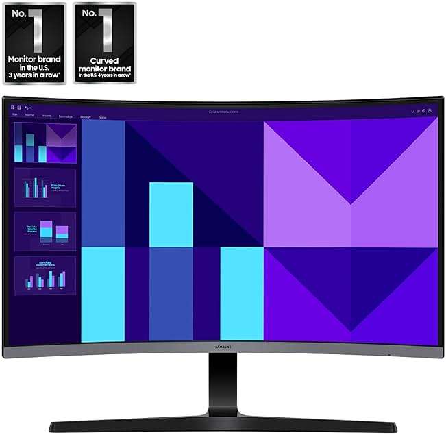 Samsung 32-inch S3 (S39GD) FHD 100Hz Curved Monitor, Game Mode, Eye Saver Mode, Multiple Connectivity with HDMI Port, Built-In Speakers, LS32D396GANXZA, 2025 - Image 3