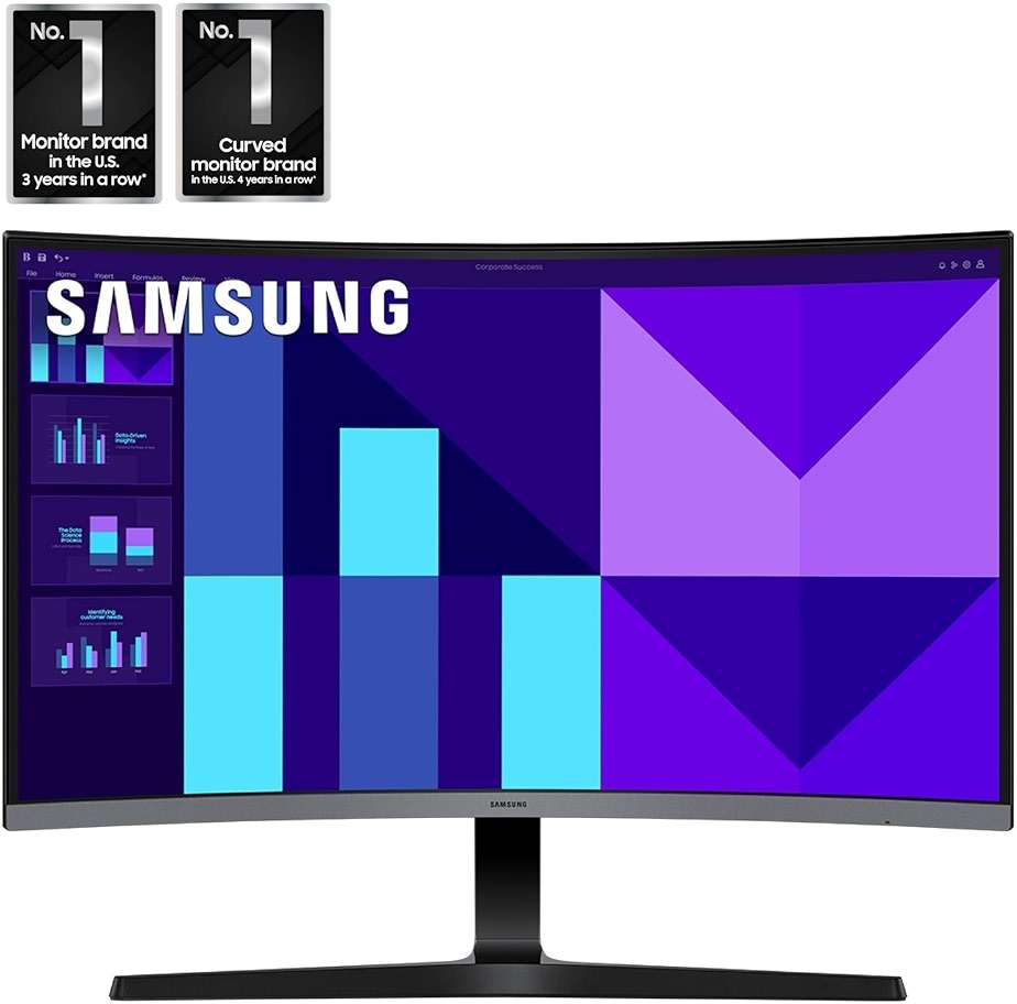 Samsung 27-inch S3 (S39GD) FHD 100Hz Curved Monitor, Game Mode, Eye Saver Mode, Multiple Connectivity with HDMI Port, Built-in Speakers, LS27D396GANXZA, 2025 - Image 2