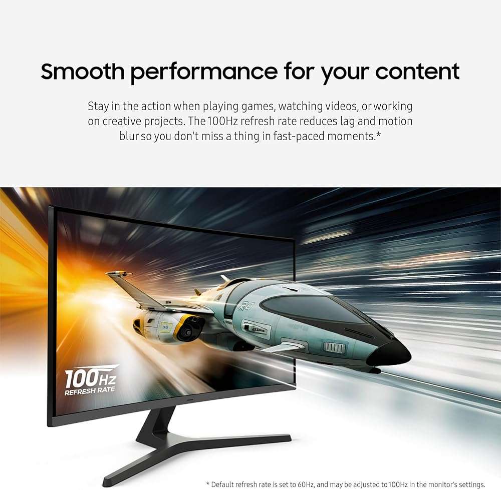 Samsung 27-inch S3 (S39GD) FHD 100Hz Curved Monitor, Game Mode, Eye Saver Mode, Multiple Connectivity with HDMI Port, Built-in Speakers, LS27D396GANXZA, 2025 - Image 5