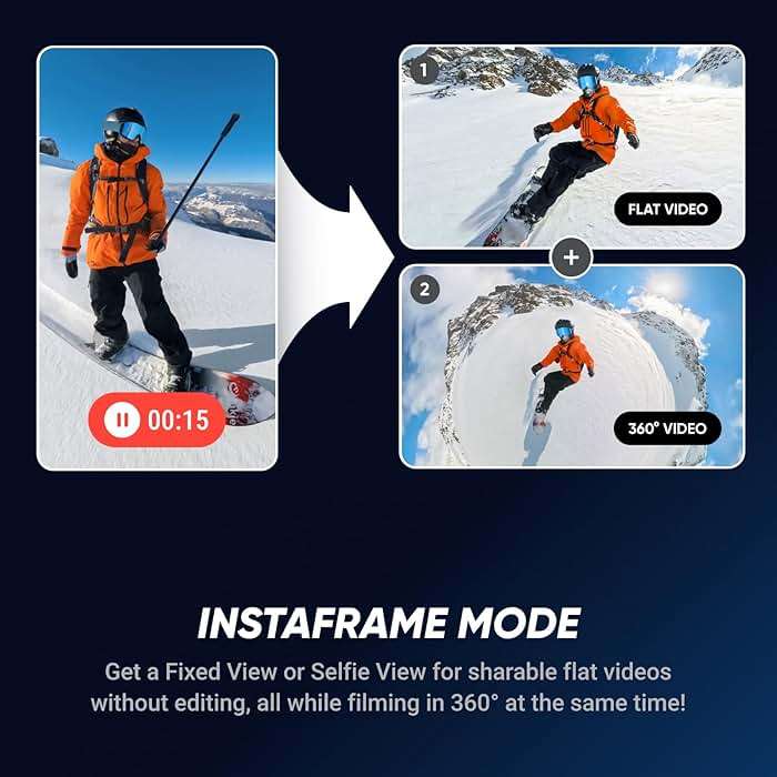 Insta360 X5 - Waterproof 8K 360° Action Camera, Leading Low Light, Invisible Selfie Stick Effect, Rugged and Replaceable Lens, 3-Hour Battery, Built-in Wind Guard, Stabilization, Triple AI Chip Design - Image 6