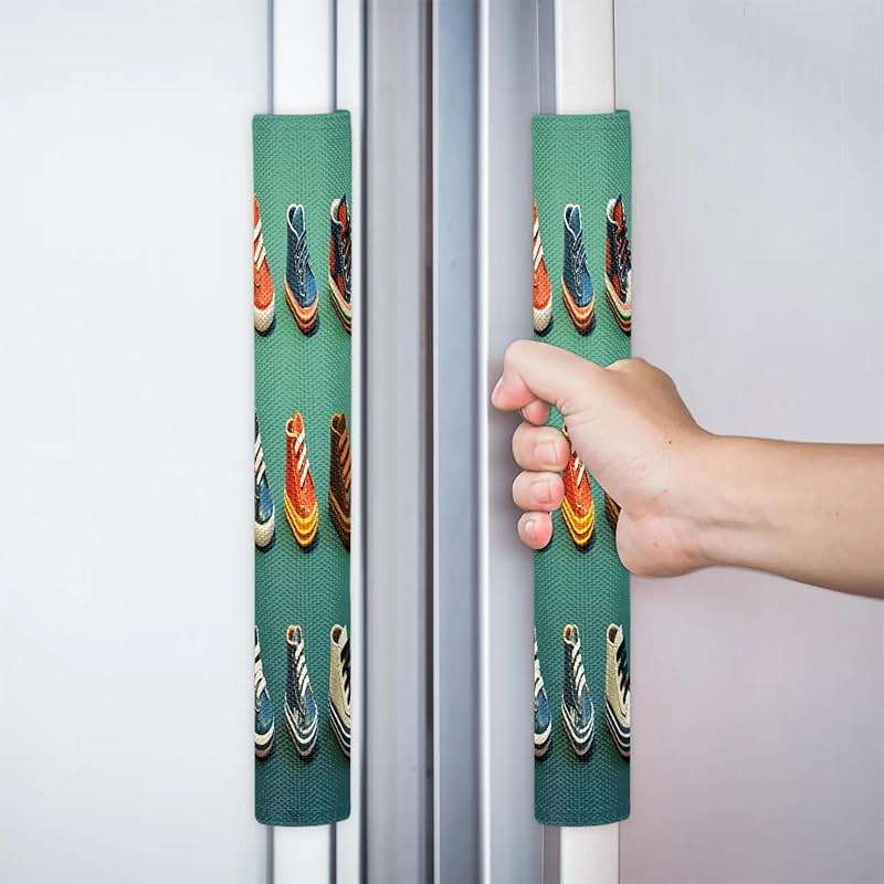 Sports Shoes Refrigerator Door Handle Covers Set of 2 Fridge Handles Protector Keep Your Kitchen Appliance Clean, Dishwasher Fridge Mocrowave Oven Door Decor Handle Cover - Image 6