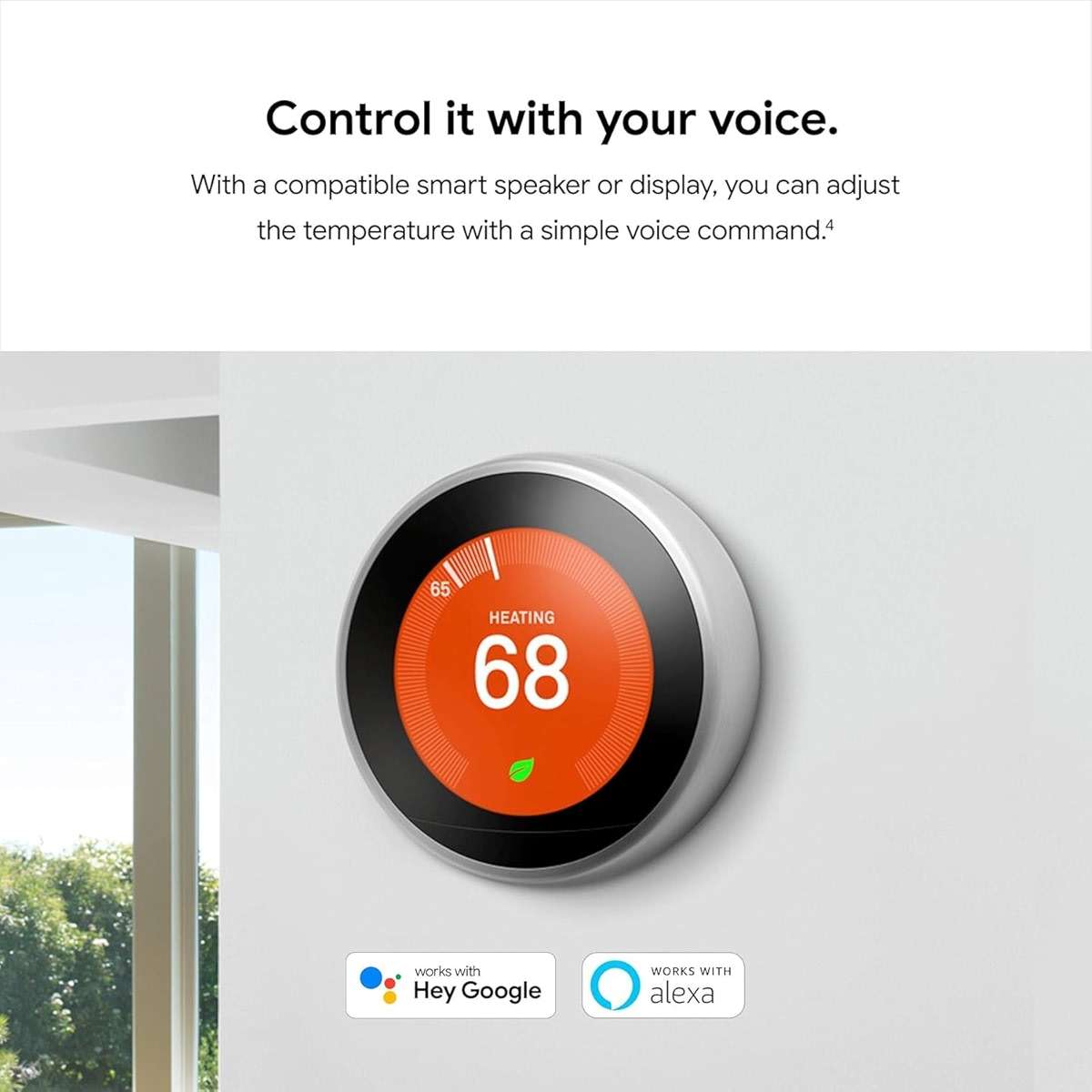 Google Nest Learning Thermostat - 3rd Gen - Programmable Smart Thermostat for Home - Compatible with Alexa (White) - Image 7
