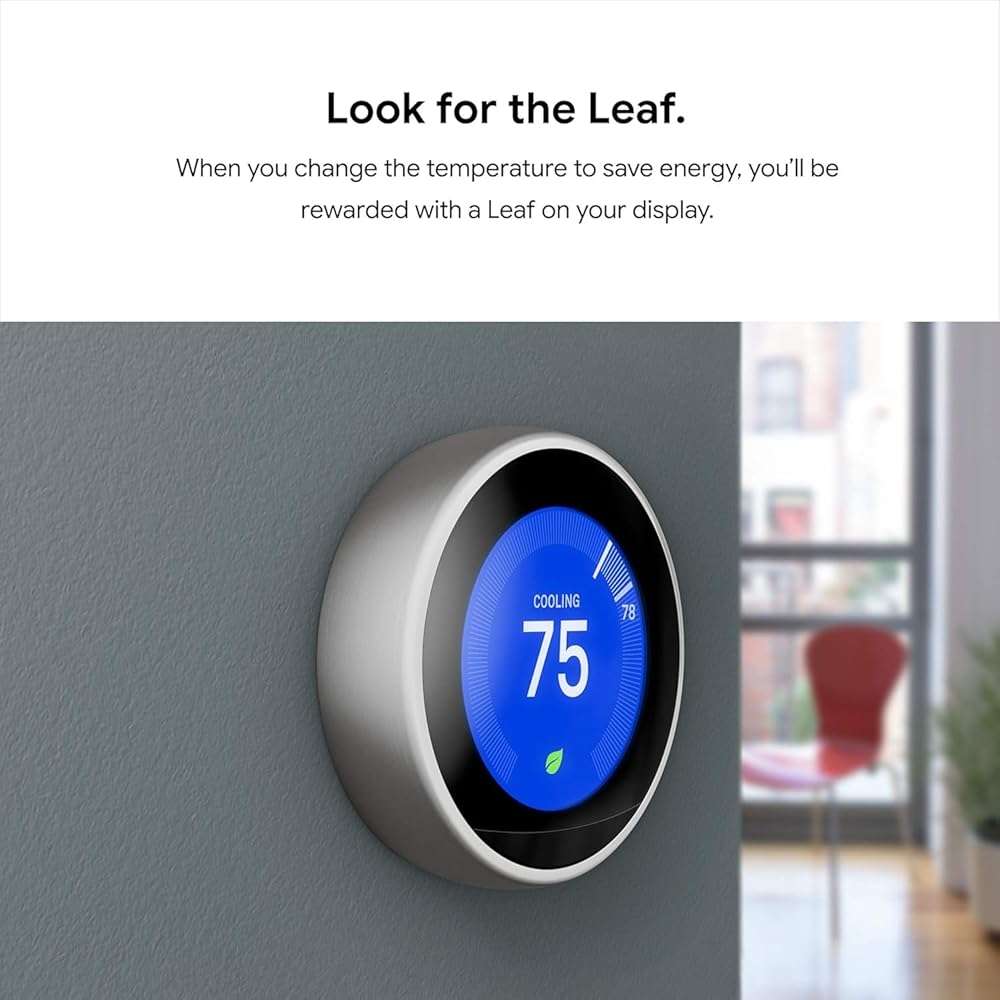 Google Nest Learning Thermostat - 3rd Gen - Programmable Smart Thermostat for Home - Compatible with Alexa (White) - Image 8
