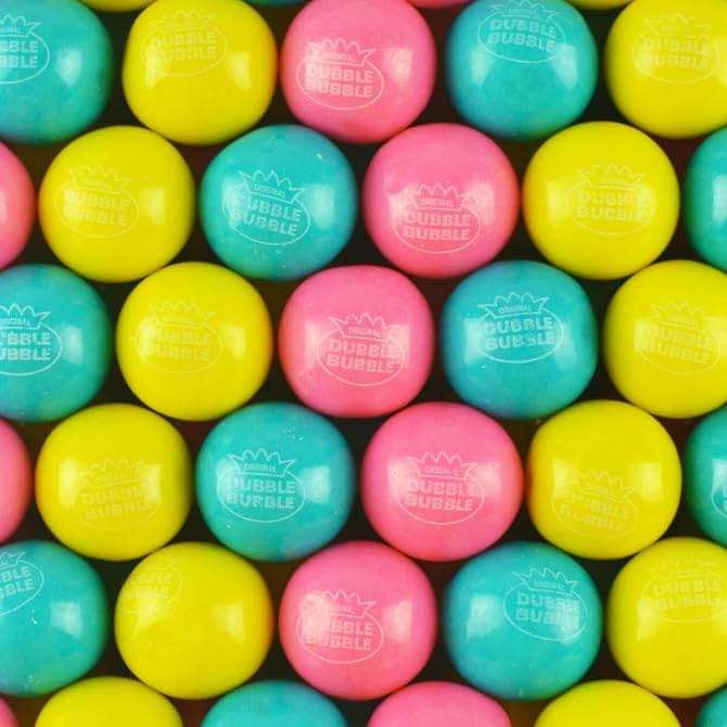 Dubble Bubble Cotton Candy Gumballs – 6 Pack – Blue Raspberry, Cherry & Lemon Flavors, 4 oz per Bag (6) - Image 2
