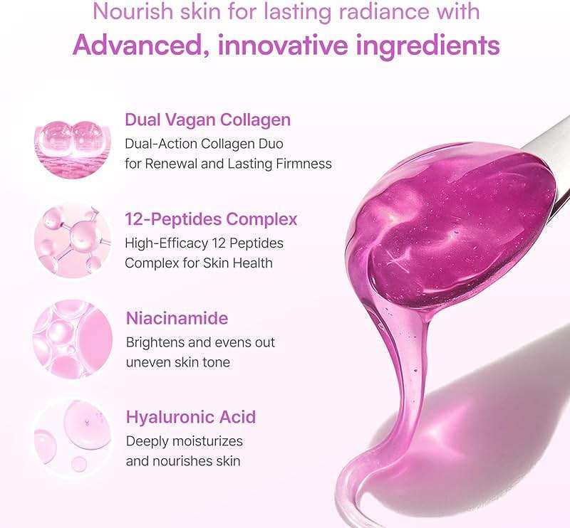 Ruminae Bouncy Eye Serum with 12 Peptides + Collagen, Cooling Jelly Texture for Puffy Eyes, Dark Circles & Hydration, Fragrance Free Korean Skincare, 30ml - Image 3
