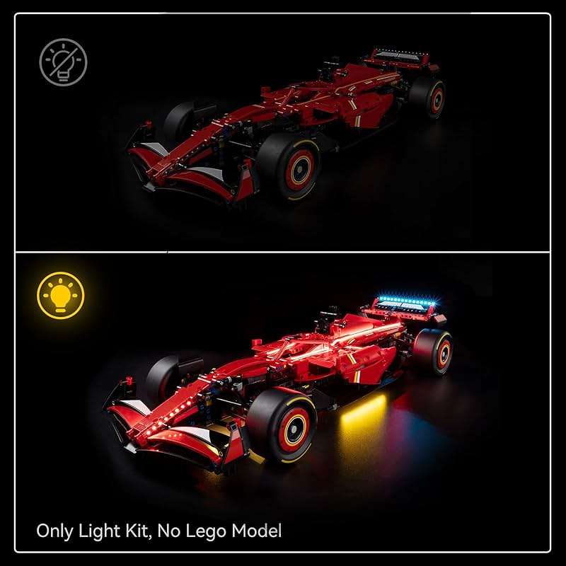 Kyglaring LED Light Kit Compatible with Lego 42207 Set, Lighting Accessories for Technic Ferrari SF-24 F1 Car, Lights Only (Model Not Included), Classic Version. - Image 2