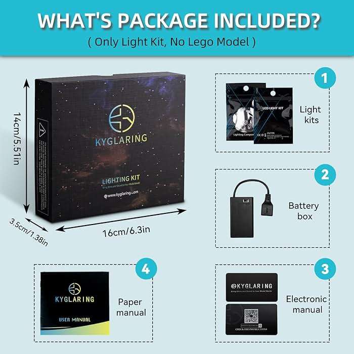 Kyglaring LED Light Kit Compatible with Lego 42207 Set, Lighting Accessories for Technic Ferrari SF-24 F1 Car, Lights Only (Model Not Included), Classic Version. - Image 5