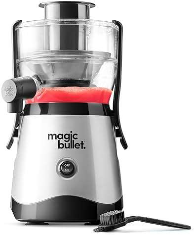 magic bullet Mini Juicer, Countertop Space-Saving, 2" Feed Chute for Fruits and Vegetables, 400W, Compact Design, Black/Silver, MBJ10100 - Image 3
