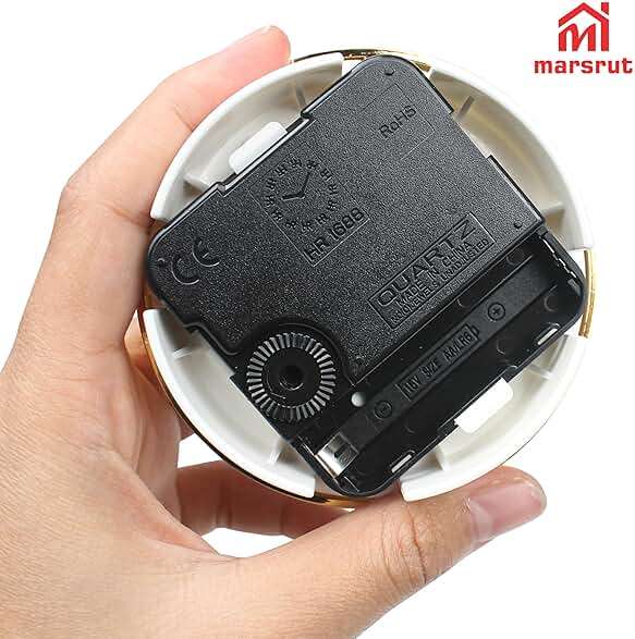 3-1/8 Inch (80 mm) Clock Inserts, Fit 3 Inch (76mm) Hole Diameter, Quartz Clock Movement Mounting Replacement, Retro Arabic Numeral, Gold Rim Skeleton Clock for Wall Bedroom Living Room Home Decor - Image 10