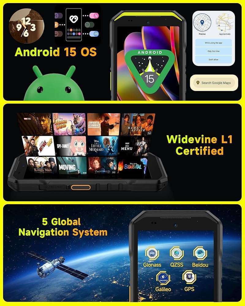 Ulefone Armor X32 Pro 5G Rugged Phone, MTK Dimensity 6300, 16+256GB, Android 15, Widevine L1, 64MP/25MP Night Vision, Dedicated Glare Flashlight, 5G WiFi Hotspot, 5.65” 90Hz, 5500mAh, NFC/GPS - Black - Image 5