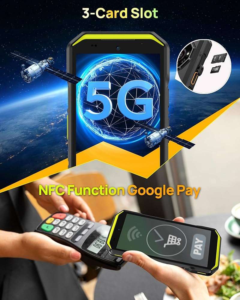 Ulefone Armor X32 Pro 5G Rugged Phone, MTK Dimensity 6300, 16+256GB, Android 15, Widevine L1, 64MP/25MP Night Vision, Dedicated Glare Flashlight, 5G WiFi Hotspot, 5.65” 90Hz, 5500mAh, NFC/GPS - Black - Image 7