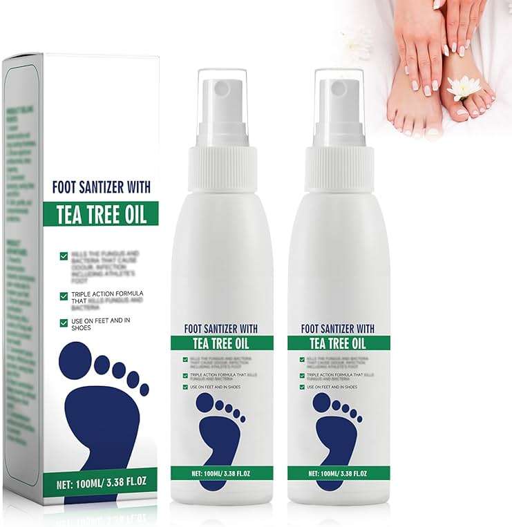 2Pcs Ximonth Foot Spray with Tea Tree Oil,Tea Tree Oil Feet Spray,TeaTree OilSpray for Foot (100ml/3.38fl.oz) - Image 1