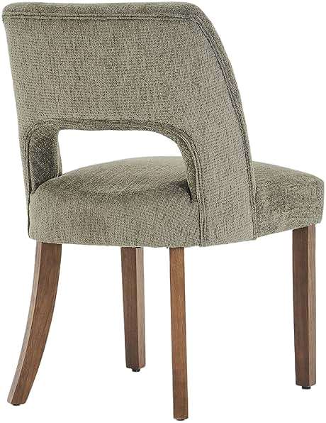 VKNOW Wooden Dining Chairs Set of 6, Modern Fabric Upholstered Dining Room Chair Kitchen Chairs, Farmhouse Dinner Chair for Kitchen Dining Room, Green - Image 7