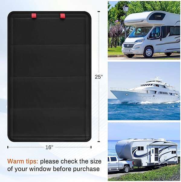 JUSTTOP RV Door Window Shade, New Model Foldable RV Blackout Window Cover with Reflective Silver Coating | UV Protection Sun Shade for RV Travel | RV Accessories Must-Have for Camping & Road Trips - Image 5