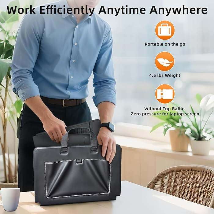 ZUMWALT Laptop Screen Extender, 14" Triple Portable Monitor for Laptop, 1080P FHD Screen Extender Monitors for 13"-16.5", Monitor Extender for MacOS/Windows/Chrome (Built-in Speakers) - Image 8