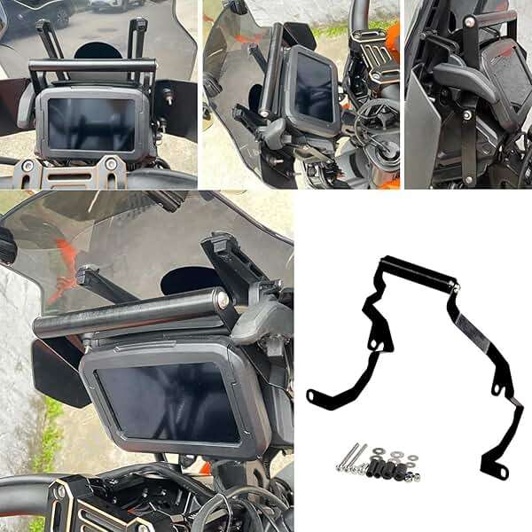 KomoreLee Smartphone/GPS Bar Mount Navigation Bracket Compatible with Pan America 1250 Special 1250S 2021-2024 12mm 22mm Expansion Crossbar Mobile Phone Stand Holder RA1250 RA1250S Accessories - Image 2