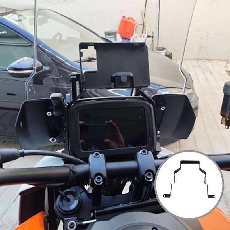 KomoreLee Smartphone/GPS Bar Mount Navigation Bracket Compatible with Pan America 1250 Special 1250S 2021-2024 12mm 22mm Expansion Crossbar Mobile Phone Stand Holder RA1250 RA1250S Accessories - Image 3