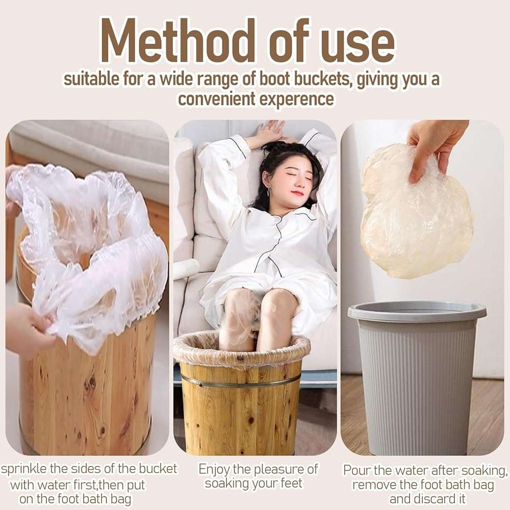Pedicure Spa Chair Cover Liners - Clear Foot Spa Liners Disposable Plastic Foot Bath Liners Disposable Pedicure Bowl Liner Plastic Footsie Bath Covers Essential Beauty Salon Spa Supplies 10PCS - Image 3