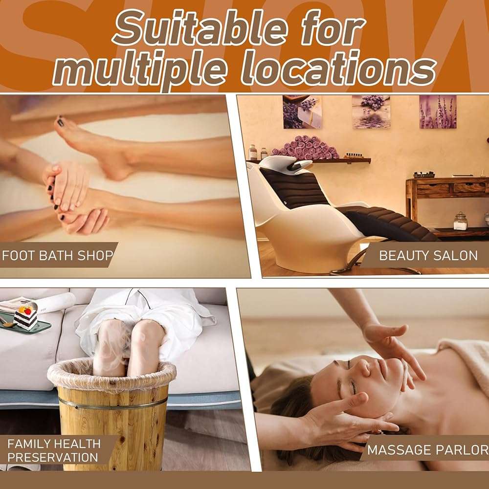 Pedicure Spa Chair Cover Liners - Clear Foot Spa Liners Disposable Plastic Foot Bath Liners Disposable Pedicure Bowl Liner Plastic Footsie Bath Covers Essential Beauty Salon Spa Supplies 10PCS - Image 4