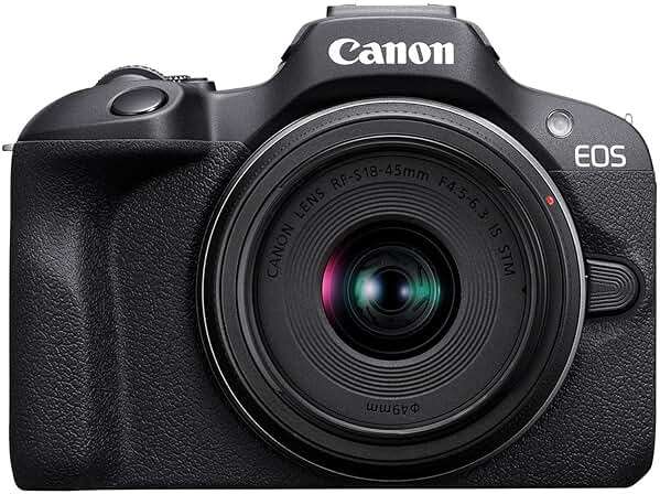 Canon EOS R100 Mirrorless Camera w/18-45mm STM Lens + LED Light + 128GB Memory + Lenses + Filters + Case + Tripod + Grips + Added Power, and More (28pc Bundle) (Renewed) - Image 5