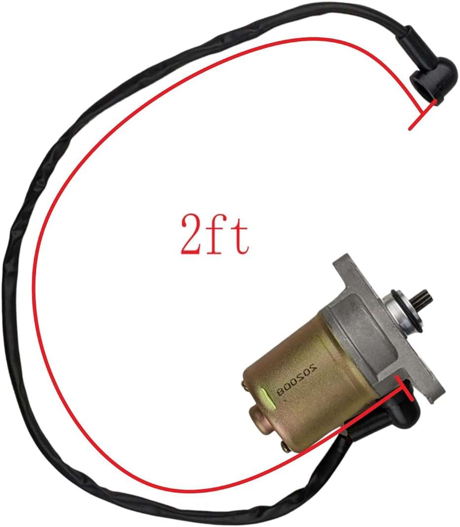 RedCap 10 Teeth Starter Motor for GY6 50cc 60cc 70cc 72cc Tao Tao ATM50A BWS 50 Cruiser 50 CY50D Milano EVO 50 GT5-50 CY50T3 Magic 50 New Speedy 50 Venus 50 CY50A VIP 50 Pony 50 Scooter Moped - Image 4