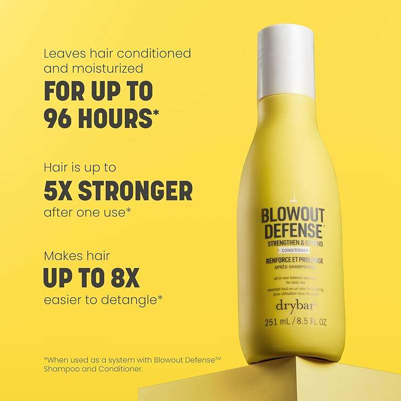 Drybar Blowout Defense Strengthen & Extend Conditioner, Lightweight Texture, Hydrates, Detangles, Reduces Breakage, No Build-Up, Long-Lasting Blowouts - Image 7