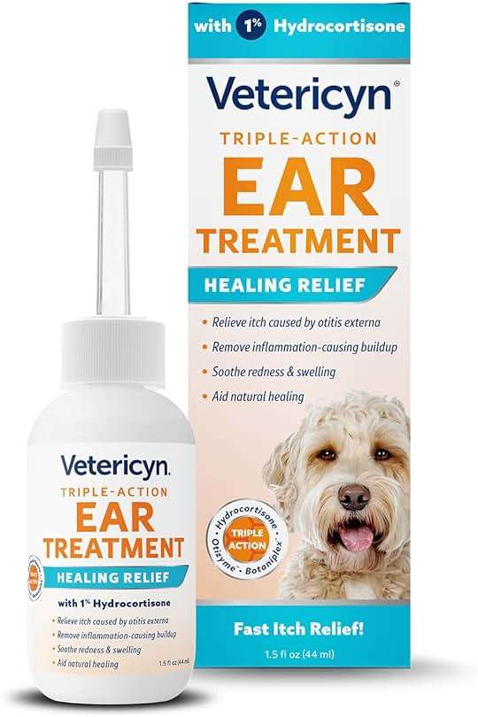 Vetericyn Triple-Action Ear Treatment for Dogs & Cats - 1% Hydrocortisone Ear Drops for Dog Ear Infection Relief - Fast Itch Relief & Healing with Otizyme Blend. 1.5 Ounce - Image 1