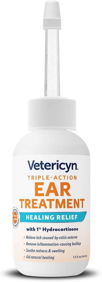 Vetericyn Triple-Action Ear Treatment for Dogs & Cats - 1% Hydrocortisone Ear Drops for Dog Ear Infection Relief - Fast Itch Relief & Healing with Otizyme Blend. 1.5 Ounce - Image 2