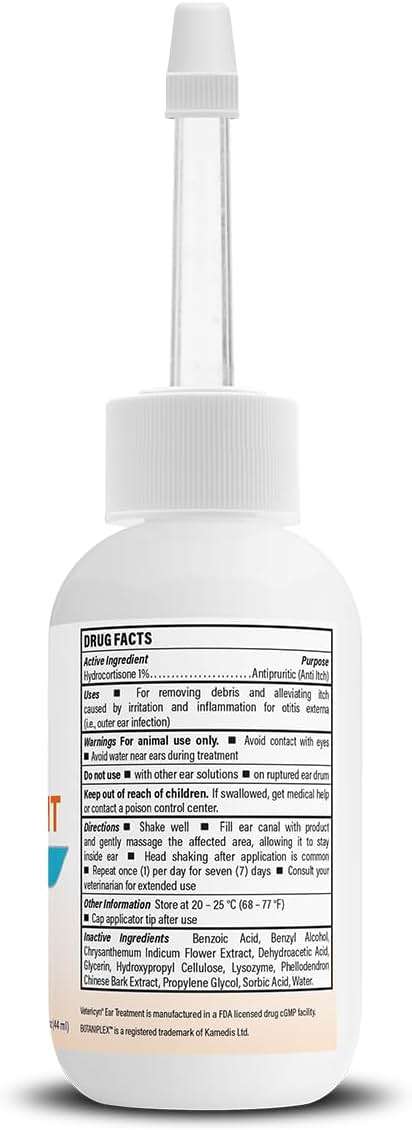 Vetericyn Triple-Action Ear Treatment for Dogs & Cats - 1% Hydrocortisone Ear Drops for Dog Ear Infection Relief - Fast Itch Relief & Healing with Otizyme Blend. 1.5 Ounce - Image 3