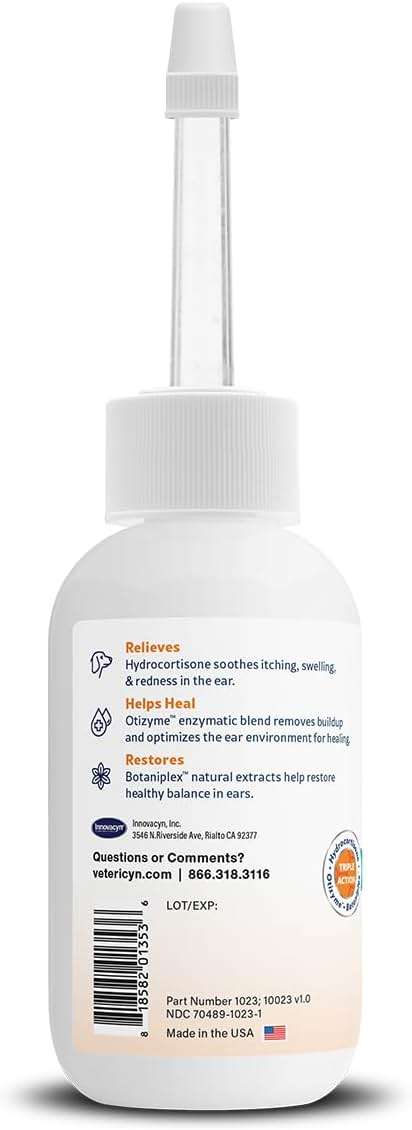 Vetericyn Triple-Action Ear Treatment for Dogs & Cats - 1% Hydrocortisone Ear Drops for Dog Ear Infection Relief - Fast Itch Relief & Healing with Otizyme Blend. 1.5 Ounce - Image 4