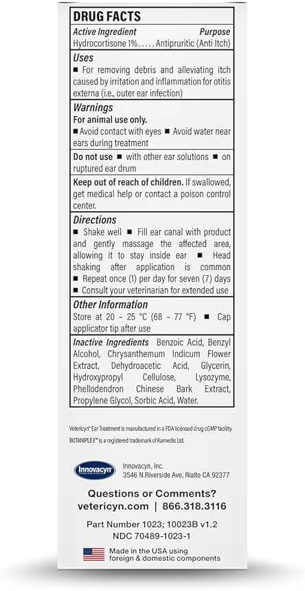 Vetericyn Triple-Action Ear Treatment for Dogs & Cats - 1% Hydrocortisone Ear Drops for Dog Ear Infection Relief - Fast Itch Relief & Healing with Otizyme Blend. 1.5 Ounce - Image 5