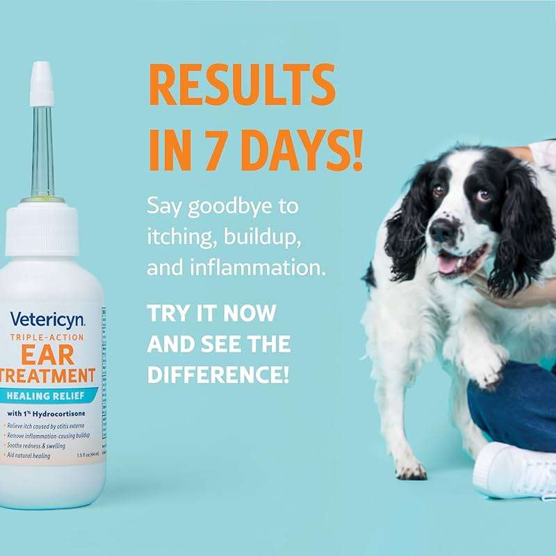 Vetericyn Triple-Action Ear Treatment for Dogs & Cats - 1% Hydrocortisone Ear Drops for Dog Ear Infection Relief - Fast Itch Relief & Healing with Otizyme Blend. 1.5 Ounce - Image 10