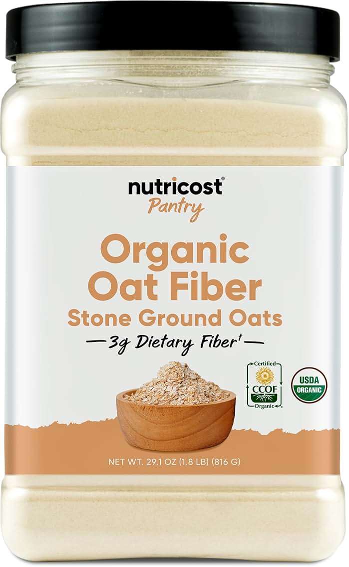 Nutricost Pantry Organic Oat Fiber (1.8 Pounds) Stone Ground Oats - 3 Grams of Dietary Fiber, USDA Organic - Image 1