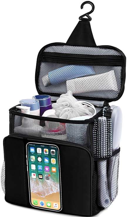 Dorm Room Essentials for Guys, Quick Dry Mesh Shower Caddy, Travel Toiletry Bag for Men and Women, Travel Cruise Ship Camping Essentials, Large Makeup Organizer for Full-Sized Toiletries Gifts for Men - Image 1
