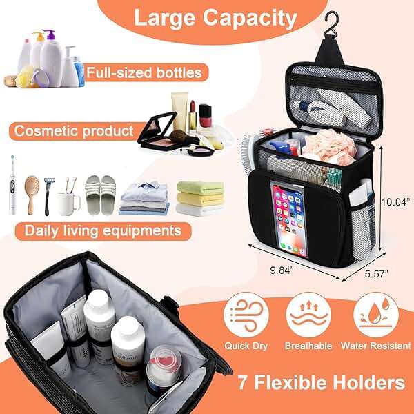 Dorm Room Essentials for Guys, Quick Dry Mesh Shower Caddy, Travel Toiletry Bag for Men and Women, Travel Cruise Ship Camping Essentials, Large Makeup Organizer for Full-Sized Toiletries Gifts for Men - Image 3